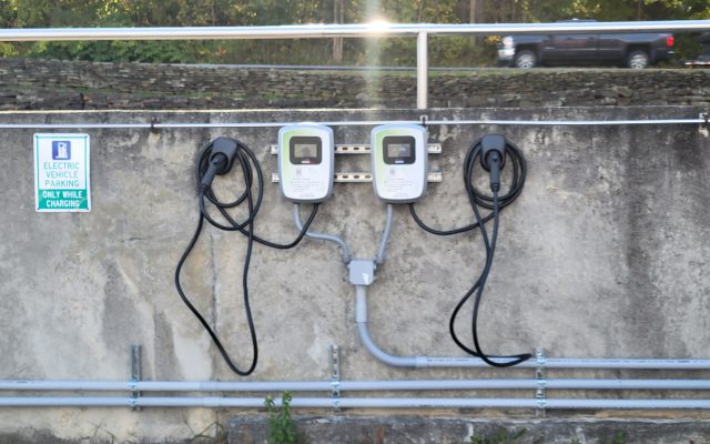 Electric vehicle charging stations at the Stone Fence Resort