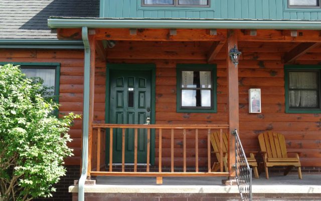 Front porch of building at the Stone Fence Resort